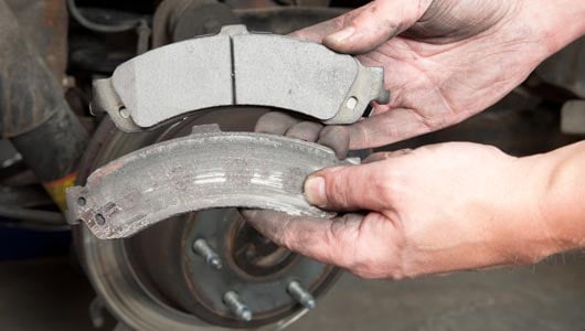 Team Member showing worn brakes